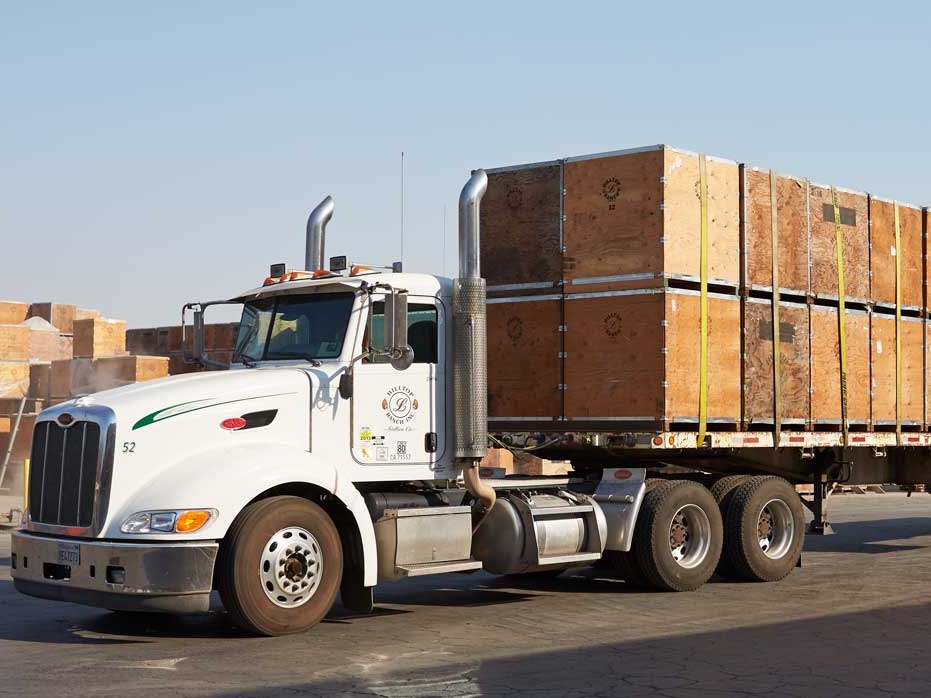 Shipping truck.
